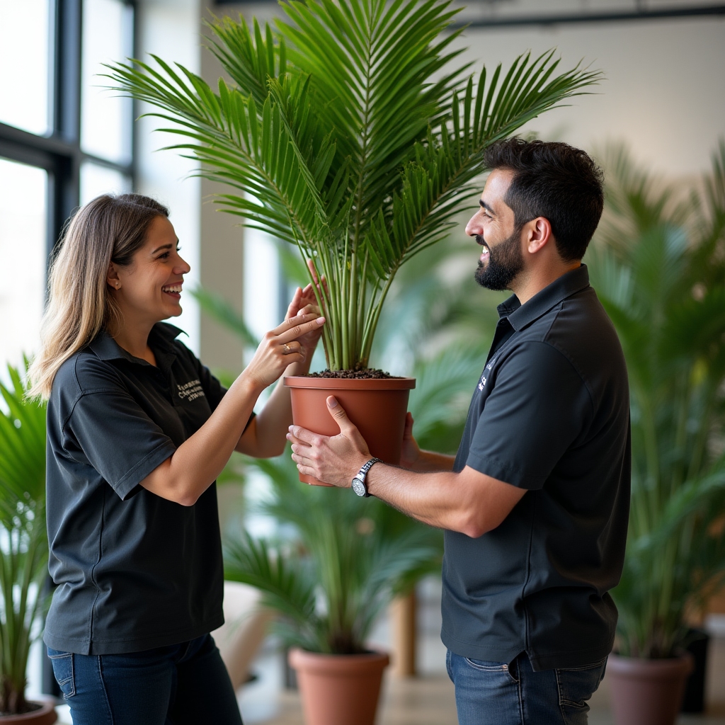 Team Berenvor Lab durante allestimento vegetale per evento